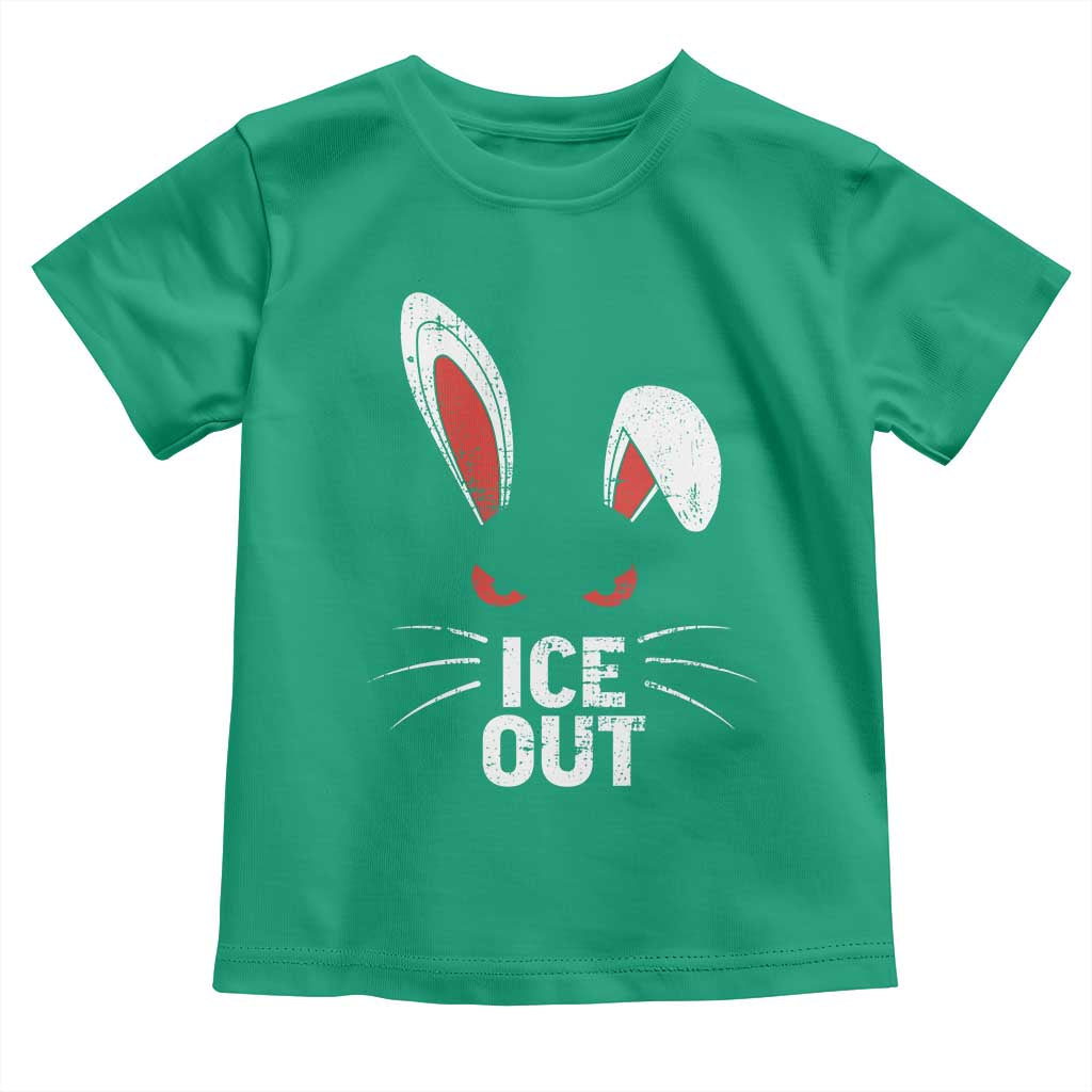 Bunny Ice Out Toddler T Shirt Resist FDT Anti Immigration Enforcement TS10 Irish Green Print Your Wear