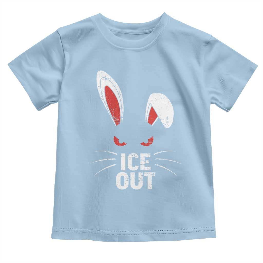Bunny Ice Out Toddler T Shirt Resist FDT Anti Immigration Enforcement TS10 Light Blue Print Your Wear