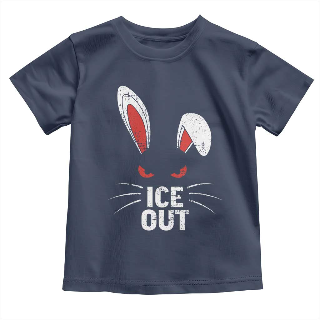 Bunny Ice Out Toddler T Shirt Resist FDT Anti Immigration Enforcement TS10 Navy Print Your Wear