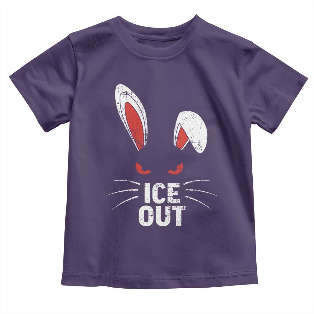 Bunny Ice Out Toddler T Shirt Resist FDT Anti Immigration Enforcement TS10 Purple Print Your Wear