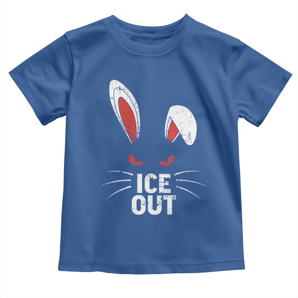 Bunny Ice Out Toddler T Shirt Resist FDT Anti Immigration Enforcement TS10 Royal Blue Print Your Wear