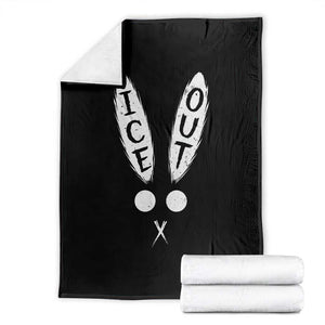 Bunny Bad Ice Out Throw Blanket Rabbit FDT Anti Immigration Enforcement TS10 Black Print Your Wear