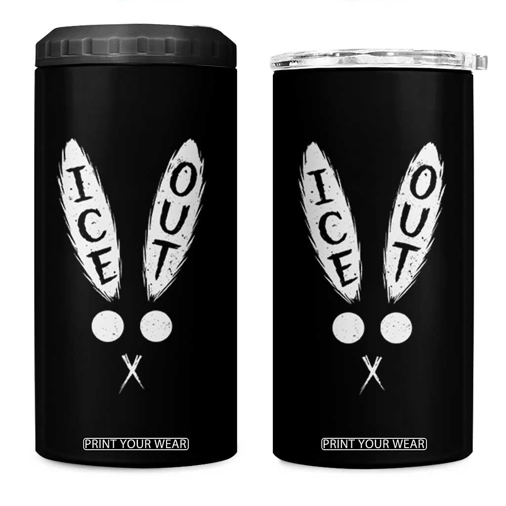 Bunny Bad Ice Out 4 in 1 Can Cooler Tumbler Rabbit FDT Anti Immigration Enforcement TS10 One Size: 16 oz Black Print Your Wear