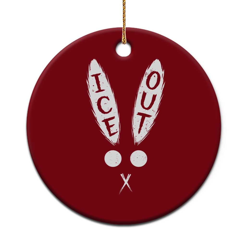Bunny Bad Ice Out Ceramic Ornament Rabbit FDT Anti Immigration Enforcement TS10 1pc Red Print Your Wear