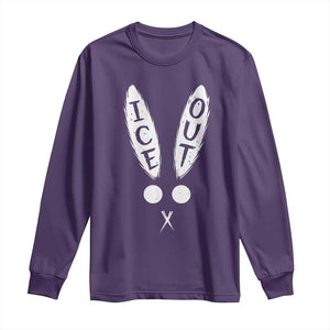 Bunny Bad Ice Out Long Sleeve Shirt Rabbit FDT Anti Immigration Enforcement TS10 Purple Print Your Wear