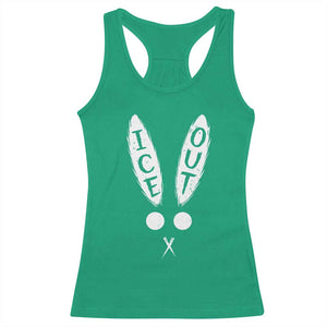 Bunny Bad Ice Out Racerback Tank Top Rabbit FDT Anti Immigration Enforcement TS10 Irish Green Print Your Wear