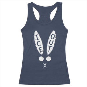 Bunny Bad Ice Out Racerback Tank Top Rabbit FDT Anti Immigration Enforcement TS10 Navy Print Your Wear