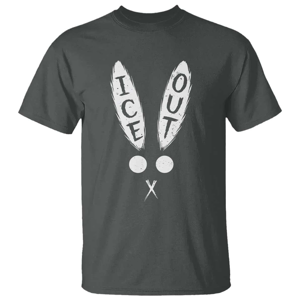 Bunny Bad Ice Out T Shirt Rabbit FDT Anti Immigration Enforcement TS10 Dark Heather Print Your Wear
