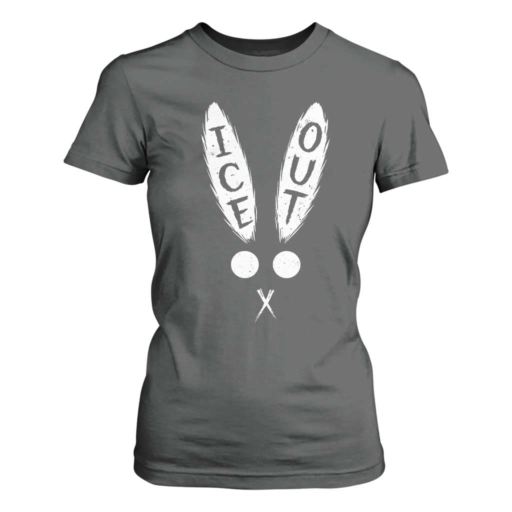 Bunny Bad Ice Out T Shirt For Women Rabbit FDT Anti Immigration Enforcement TS10 Dark Heather Print Your Wear