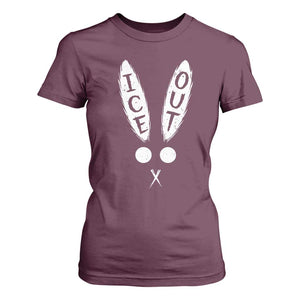Bunny Bad Ice Out T Shirt For Women Rabbit FDT Anti Immigration Enforcement TS10 Maroon Print Your Wear
