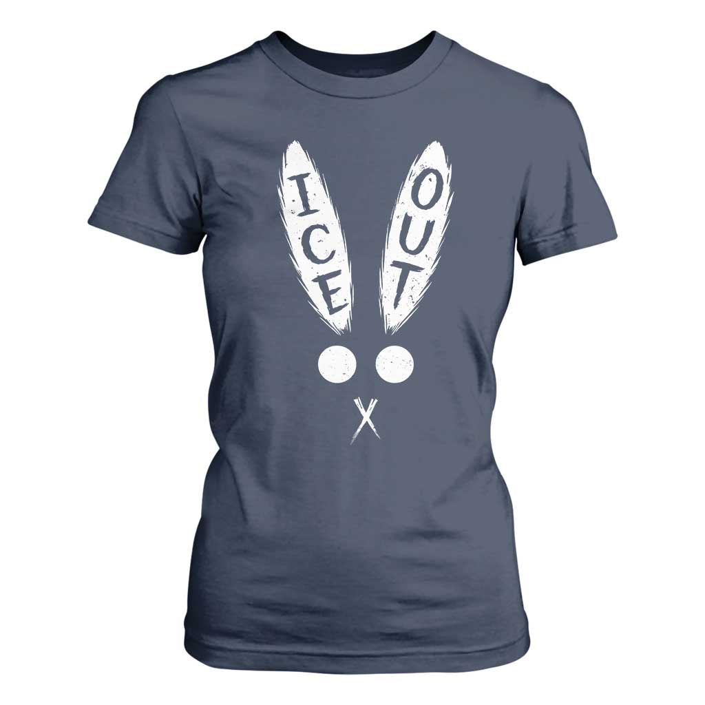 Bunny Bad Ice Out T Shirt For Women Rabbit FDT Anti Immigration Enforcement TS10 Navy Print Your Wear