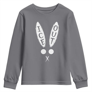Bunny Bad Ice Out Youth Sweatshirt Rabbit FDT Anti Immigration Enforcement TS10 Charcoal Print Your Wear