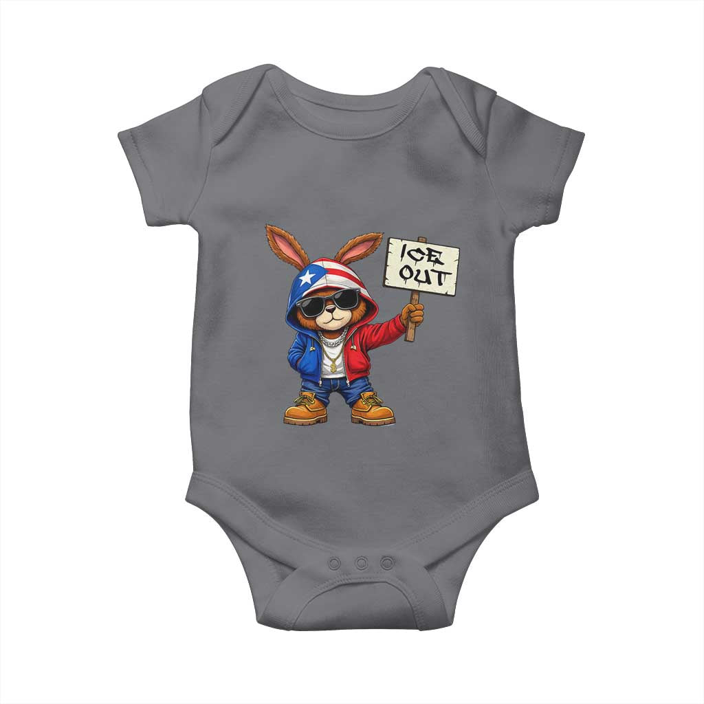 Bunny Ice Out Baby Onesie Protest Equality Puerto Rican Flag Hoodie TS10 Charcoal Print Your Wear
