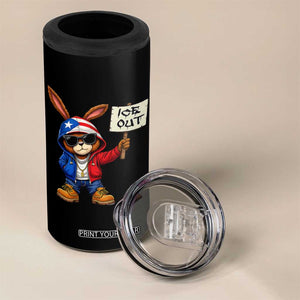 Bunny Ice Out 4 in 1 Can Cooler Tumbler Protest Equality Puerto Rican Flag Hoodie TS10 Print Your Wear