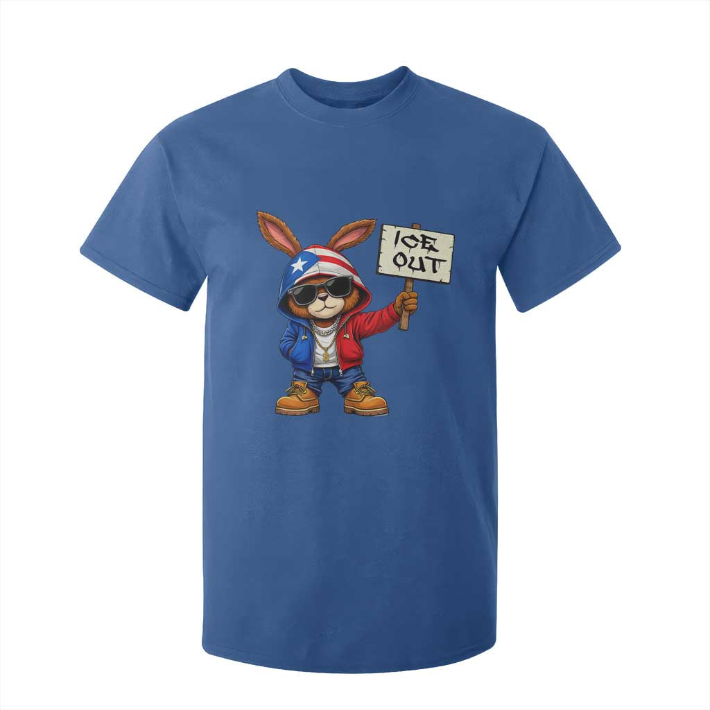 Bunny Ice Out T Shirt For Kid Protest Equality Puerto Rican Flag Hoodie TS10 Royal Blue Print Your Wear