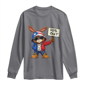 Bunny Ice Out Long Sleeve Shirt Protest Equality Puerto Rican Flag Hoodie TS10 Charcoal Print Your Wear