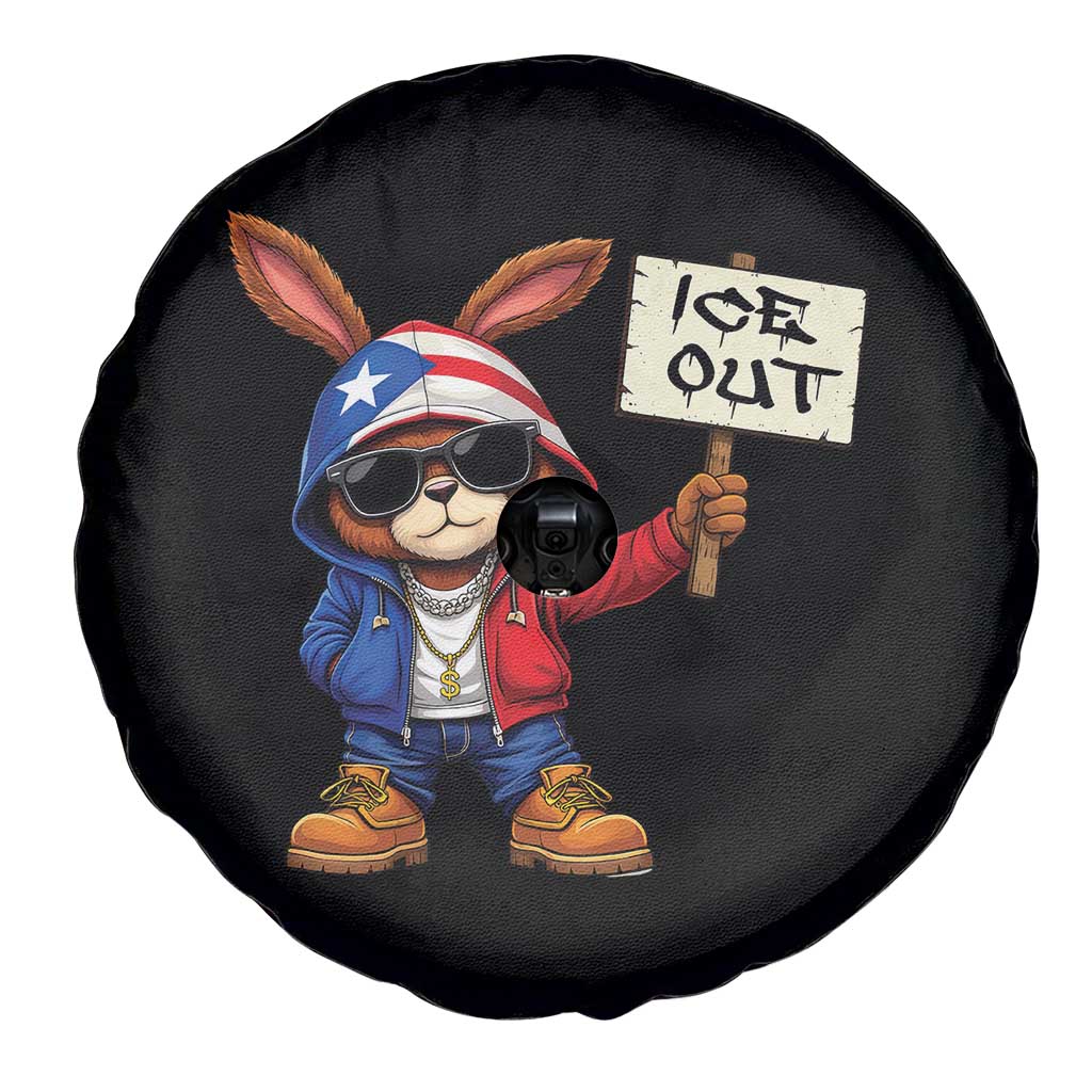 Bunny Ice Out Spare Tire Cover Protest Equality Puerto Rican Flag Hoodie TS10 Print Your Wear