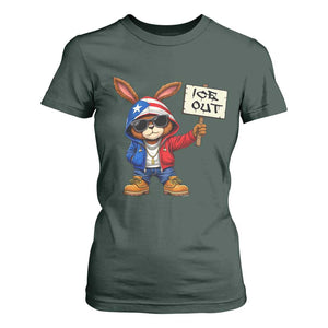 Bunny Ice Out T Shirt For Women Protest Equality Puerto Rican Flag Hoodie TS10 Dark Forest Green Print Your Wear