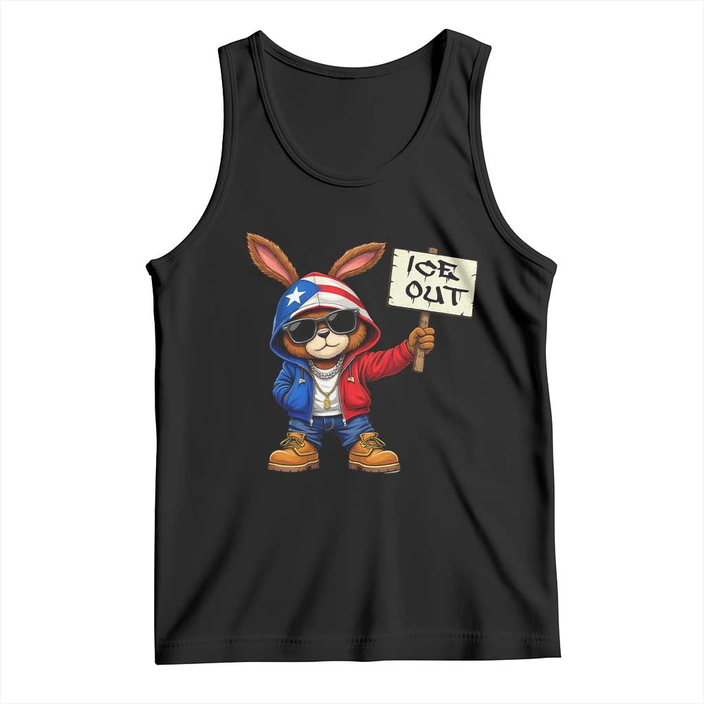 Bunny Ice Out Tank Top Protest Equality Puerto Rican Flag Hoodie TS10 Black Print Your Wear
