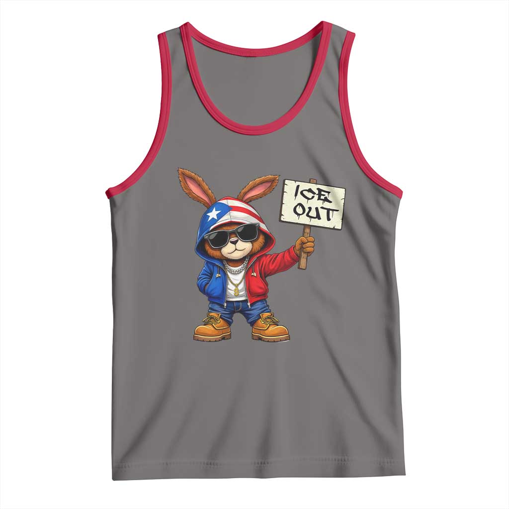 Bunny Ice Out Tank Top Protest Equality Puerto Rican Flag Hoodie TS10 Deep Heather Red Print Your Wear