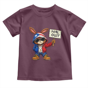 Bunny Ice Out Toddler T Shirt Protest Equality Puerto Rican Flag Hoodie TS10 Maroon Print Your Wear