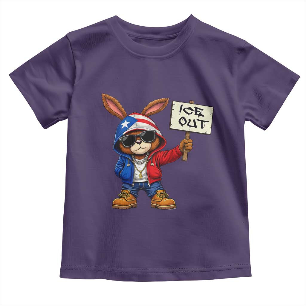 Bunny Ice Out Toddler T Shirt Protest Equality Puerto Rican Flag Hoodie TS10 Purple Print Your Wear