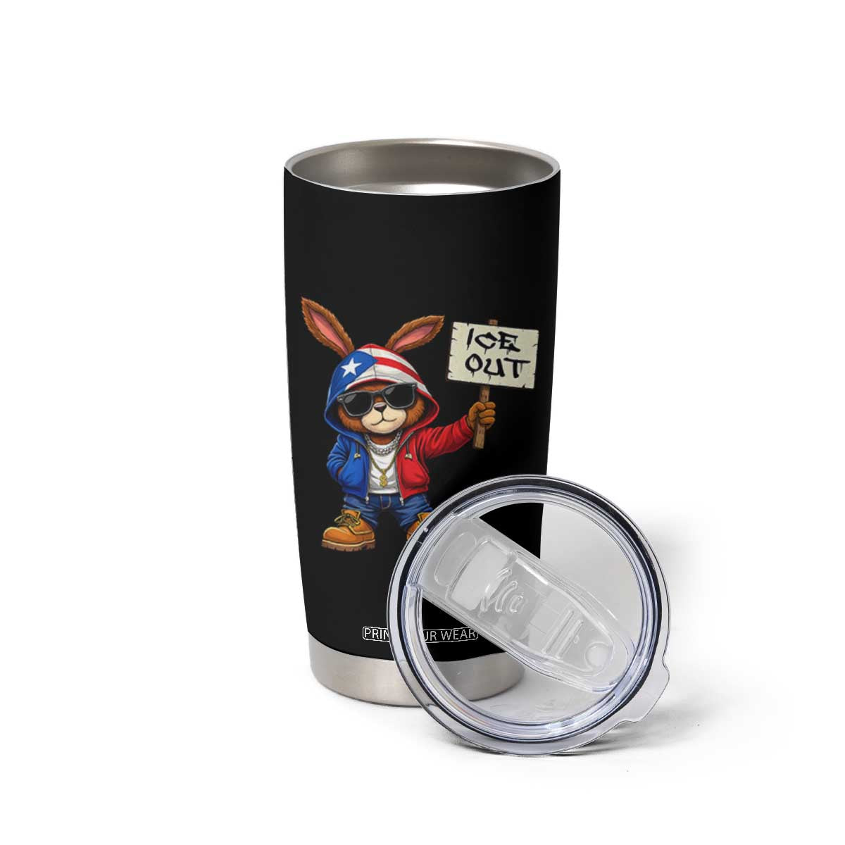 Bunny Ice Out Tumbler Cup Protest Equality Puerto Rican Flag Hoodie TS10 Print Your Wear