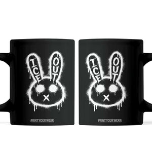Cool Bunny Ice Out Coffee Mug Graffiti Style Rabbit FDT Anti Immigration Enforcement TS10 Black Print Your Wear