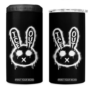 Cool Bunny Ice Out 4 in 1 Can Cooler Tumbler Graffiti Style Rabbit FDT Anti Immigration Enforcement TS10 One Size: 16 oz Black Print Your Wear