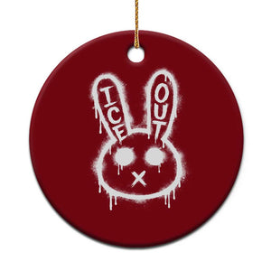 Cool Bunny Ice Out Ceramic Ornament Graffiti Style Rabbit FDT Anti Immigration Enforcement TS10 1pc Red Print Your Wear