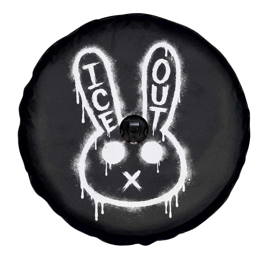 Cool Bunny Ice Out Spare Tire Cover Graffiti Style Rabbit FDT Anti Immigration Enforcement TS10 Print Your Wear