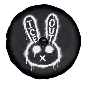 Cool Bunny Ice Out Spare Tire Cover Graffiti Style Rabbit FDT Anti Immigration Enforcement TS10 Print Your Wear