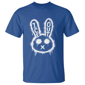 Cool Bunny Ice Out T Shirt Graffiti Style Rabbit FDT Anti Immigration Enforcement TS10 Royal Blue Print Your Wear