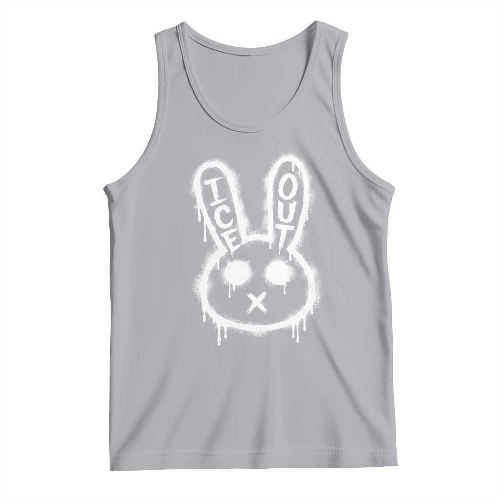 Cool Bunny Ice Out Tank Top Graffiti Style Rabbit FDT Anti Immigration Enforcement TS10 Athletic Heather Print Your Wear