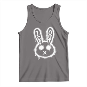 Cool Bunny Ice Out Tank Top Graffiti Style Rabbit FDT Anti Immigration Enforcement TS10 Deep Heather Print Your Wear