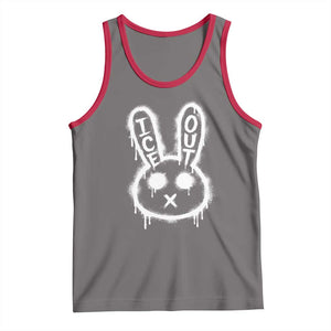 Cool Bunny Ice Out Tank Top Graffiti Style Rabbit FDT Anti Immigration Enforcement TS10 Deep Heather Red Print Your Wear