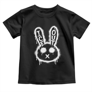 Cool Bunny Ice Out Toddler T Shirt Graffiti Style Rabbit FDT Anti Immigration Enforcement TS10 Black Print Your Wear