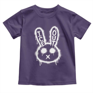 Cool Bunny Ice Out Toddler T Shirt Graffiti Style Rabbit FDT Anti Immigration Enforcement TS10 Purple Print Your Wear