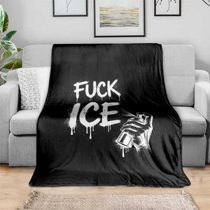 Fck Ice Throw Blanket Vintage Graffiti No Human is Illegal TS10 Print Your Wear