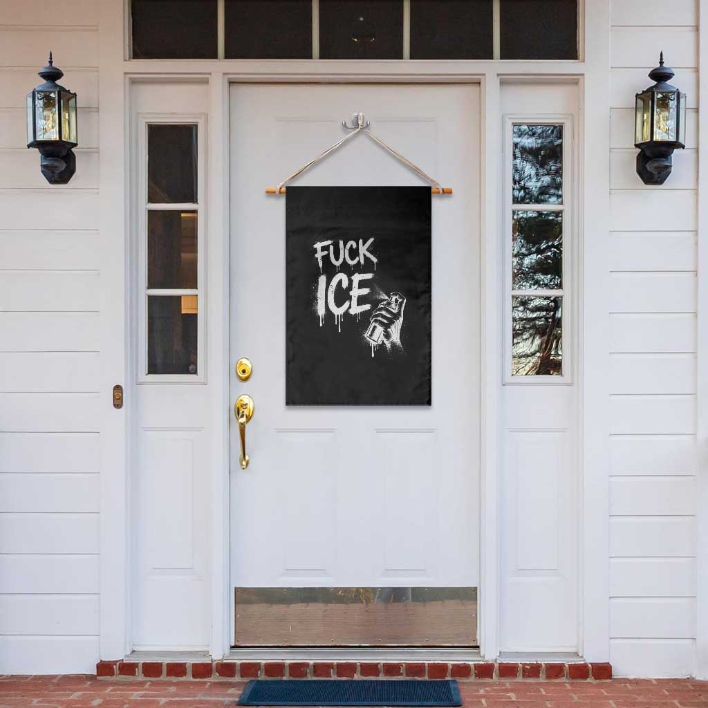 Fck Ice Garden Flag Vintage Graffiti No Human is Illegal TS10 Print Your Wear