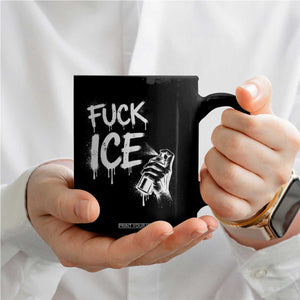 Fck Ice Coffee Mug Vintage Graffiti No Human is Illegal TS10 Print Your Wear