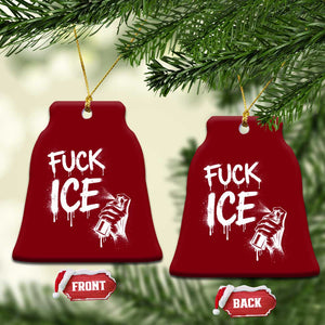 Fck Ice Ceramic Ornament Vintage Graffiti No Human is Illegal TS10 Print Your Wear