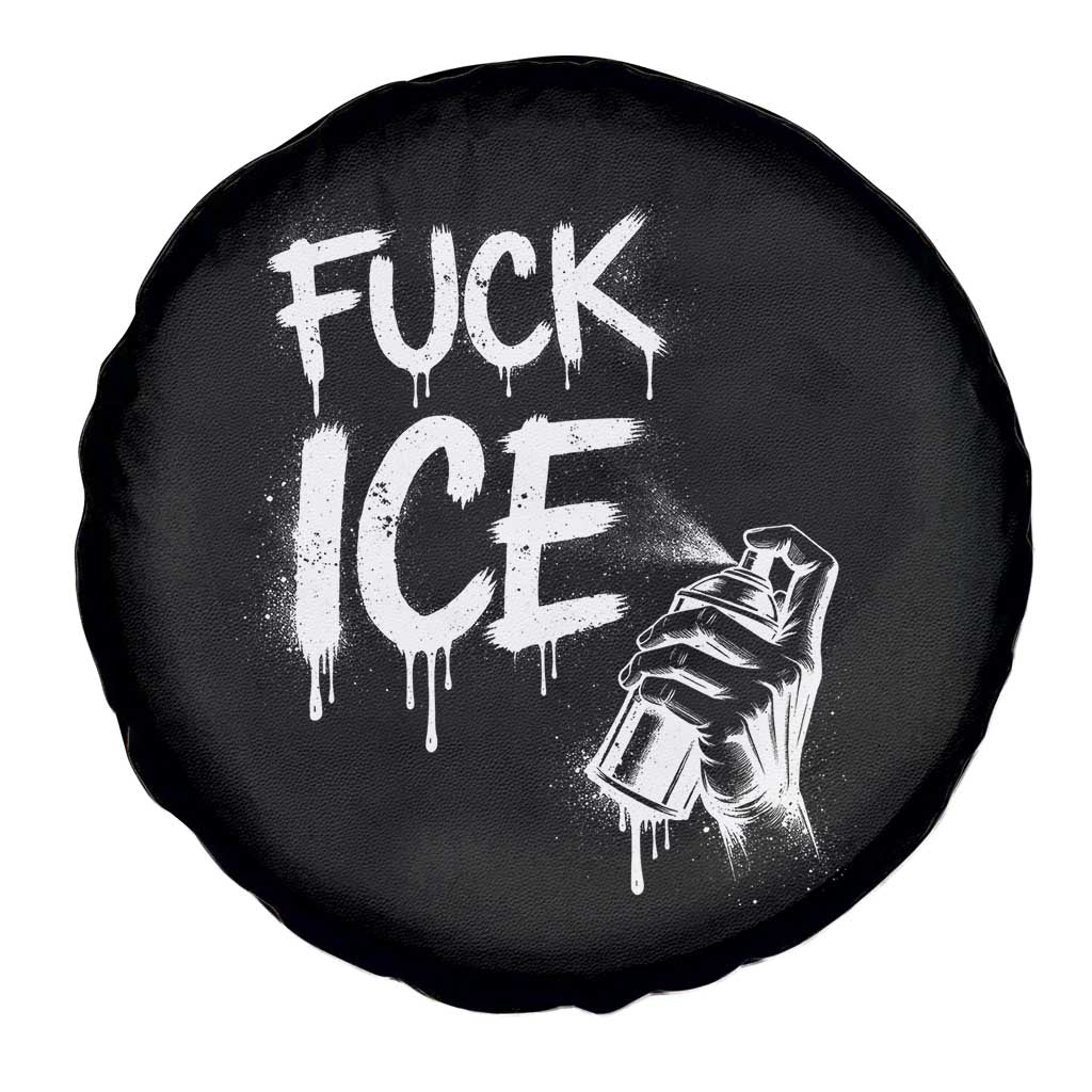 Fck Ice Spare Tire Cover Vintage Graffiti No Human is Illegal TS10 Print Your Wear