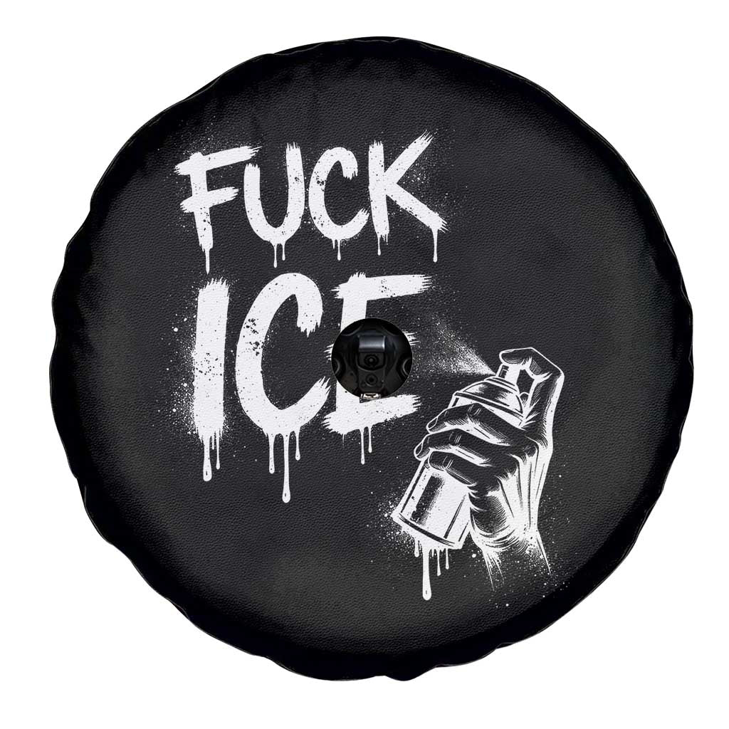 Fck Ice Spare Tire Cover Vintage Graffiti No Human is Illegal TS10 Print Your Wear