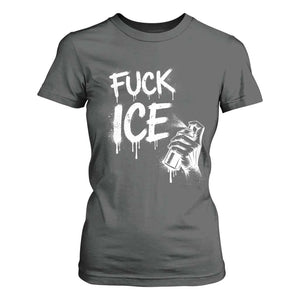Fck Ice T Shirt For Women Vintage Graffiti No Human is Illegal TS10 Dark Heather Print Your Wear