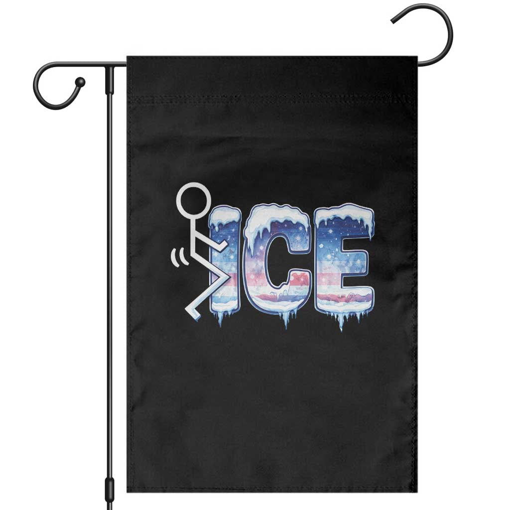 Fck Ice Garden Flag Sarcastic Immigration Protest TS10 Black Print Your Wear