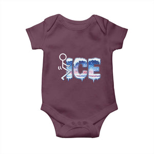 Fck Ice Baby Onesie Sarcastic Immigration Protest TS10 Maroon Print Your Wear