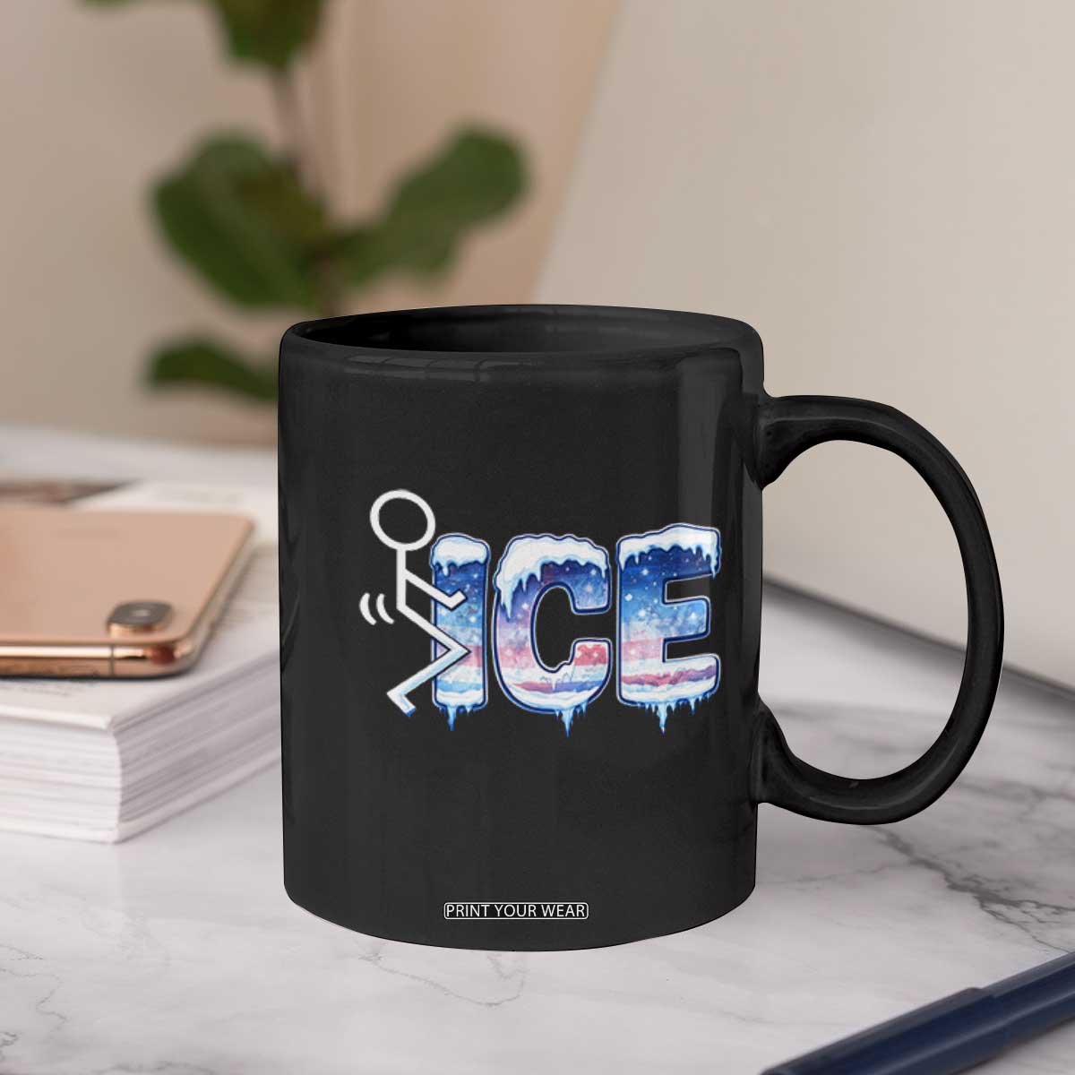 Fck Ice Coffee Mug Sarcastic Immigration Protest TS10 Print Your Wear