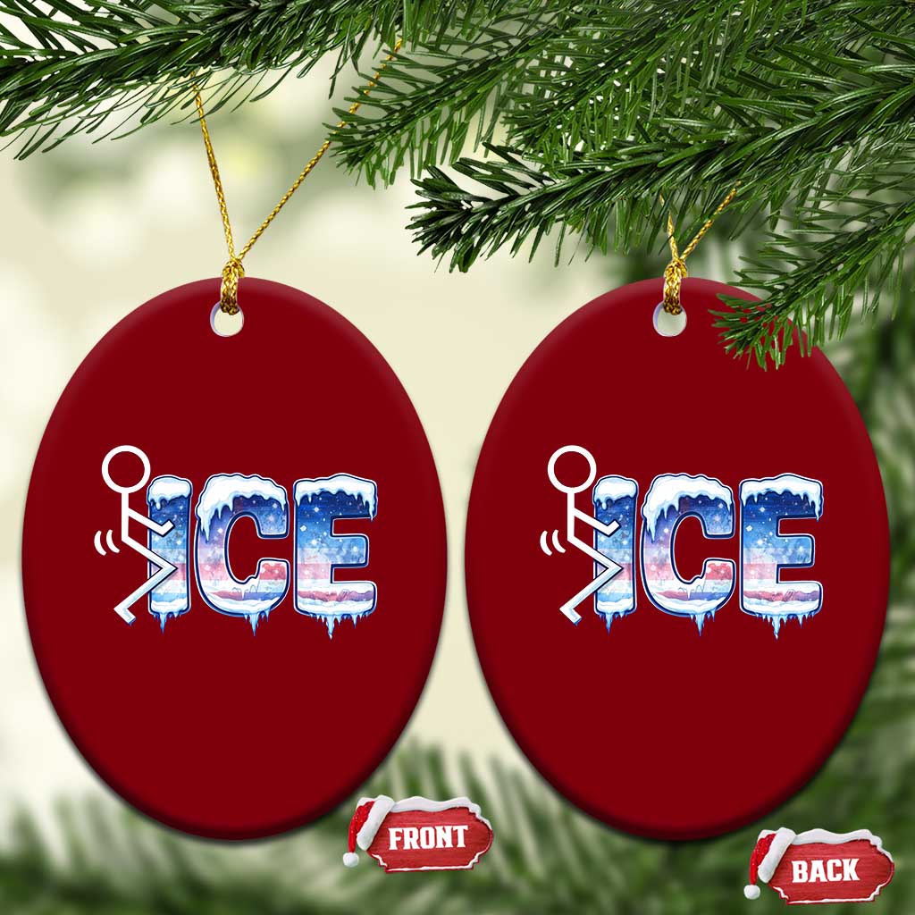 Fck Ice Ceramic Ornament Sarcastic Immigration Protest TS10 Print Your Wear