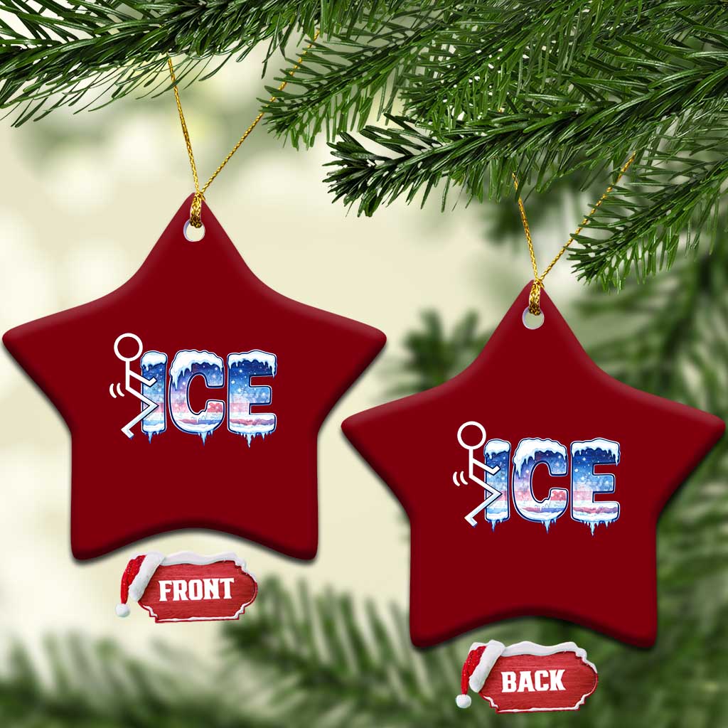Fck Ice Ceramic Ornament Sarcastic Immigration Protest TS10 Print Your Wear